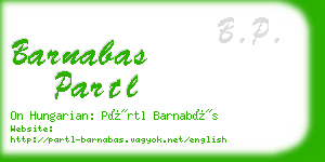 barnabas partl business card